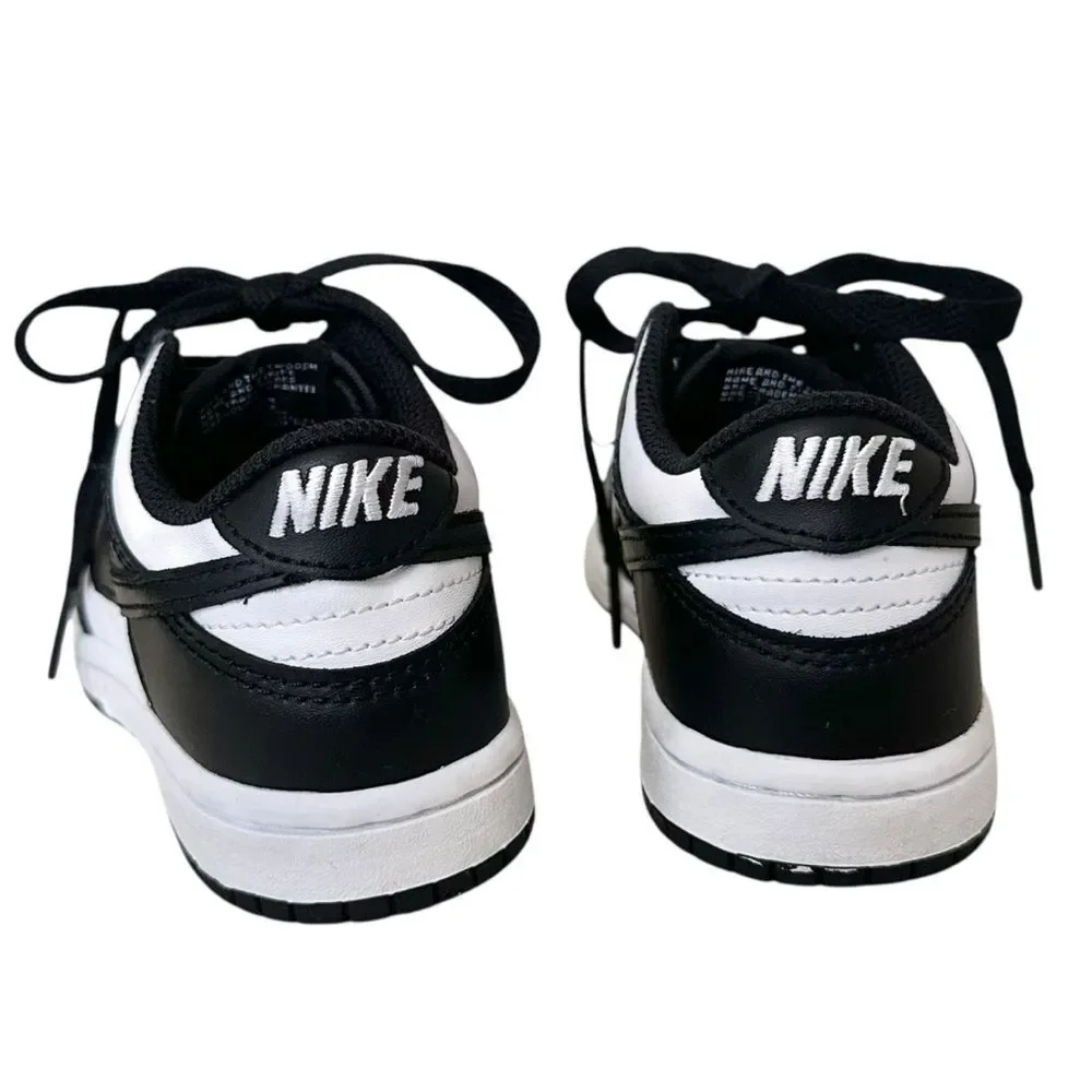 Nike Kids Panda Dunk Low Sneakers Size 10C Black White